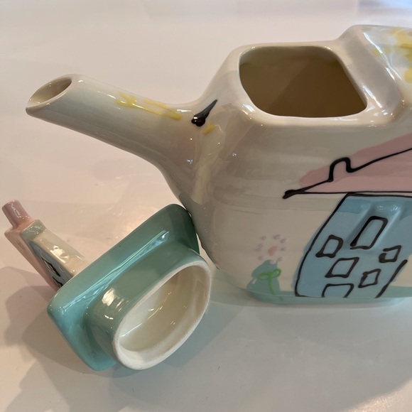 Handmade Pottery - “Time” For Tea. Clock, Teapot and 4 Cups - Picture 11 of 16